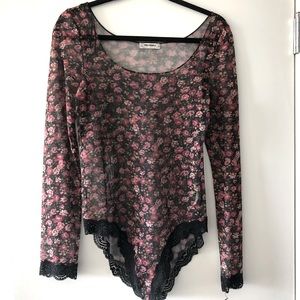 Free people floral bodysuit